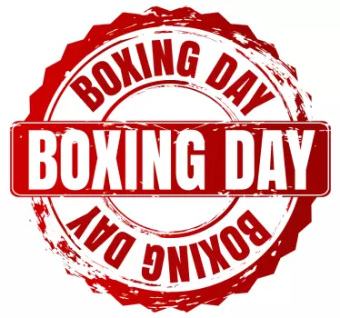 Boxing day stamp window decal - TenStickers