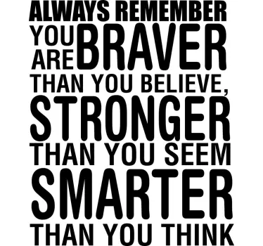 Always Remember motivational sticker - TenStickers
