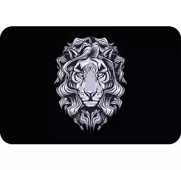 Black lion laptop skin - TenStickers