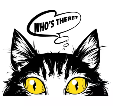 cat piking out laptop skin - TenStickers