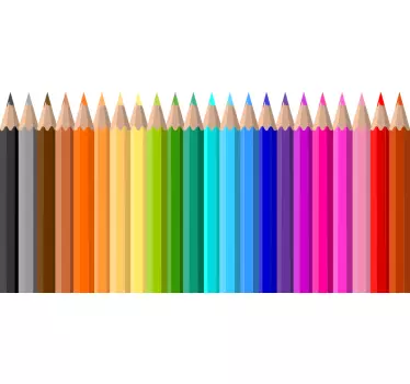 Color Pencil Skirting wall border sticker - TenStickers