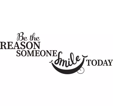 Smile today motivational sticker - TenStickers