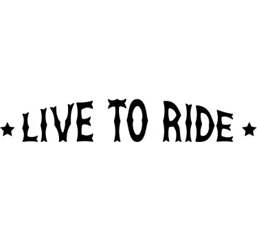 Live to ride motorbike sticker - TenStickers