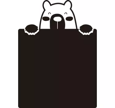 Teddy Bear Blackboard Notepad write on decal - TenStickers