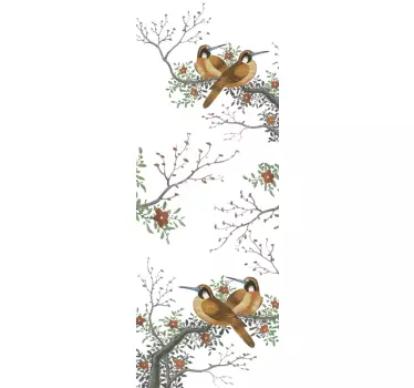 Birds and branches window decal - TenStickers