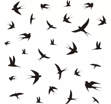 Swallows window decal - TenStickers