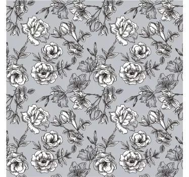 Translucid Flowers window decal - TenStickers