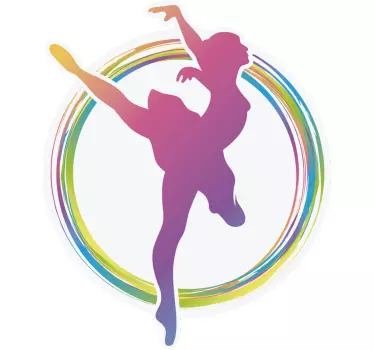 Ballet dancer silhouette laptop skin - TenStickers