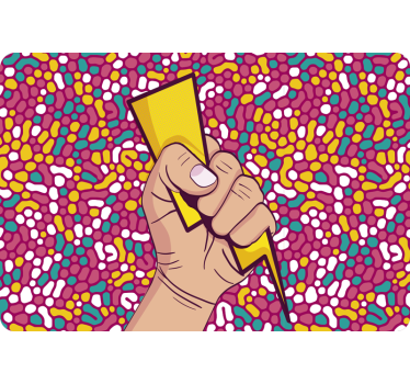 Colorful Hand Gesture laptop skin - TenStickers