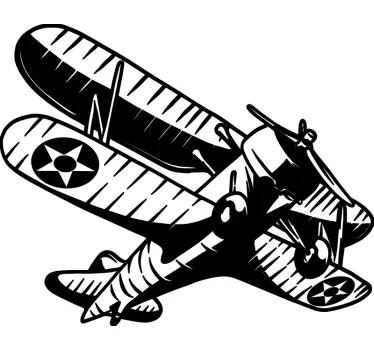 Vintage airplane  vintage wall sticker - TenStickers