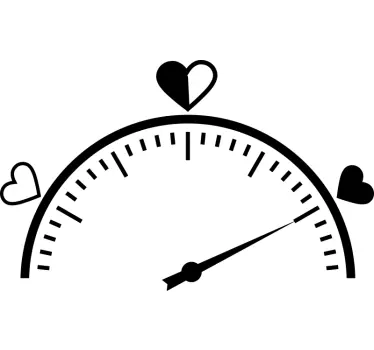 Love tachometer headboard wall decal - TenStickers