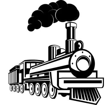 Steam locomotive vintage wall sticker - TenStickers
