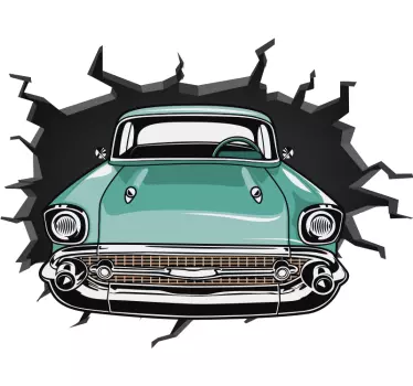 Car through Berlin wall visual effects wall decal - TenStickers