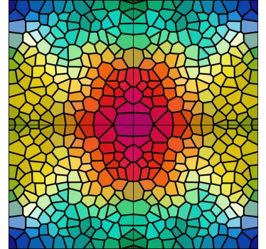Colourful stone pattern window decal - TenStickers