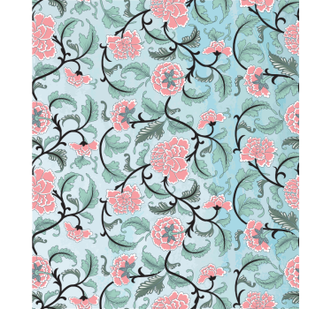 Japanese flowers window film  decal - TenStickers