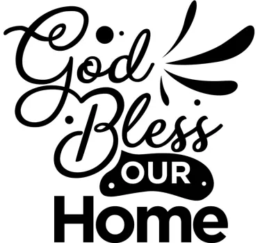 God bless our home home text wall decal - TenStickers