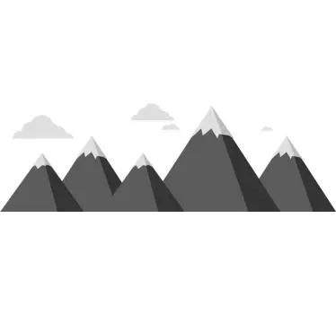 mountains and clouds  wall decal - TenStickers