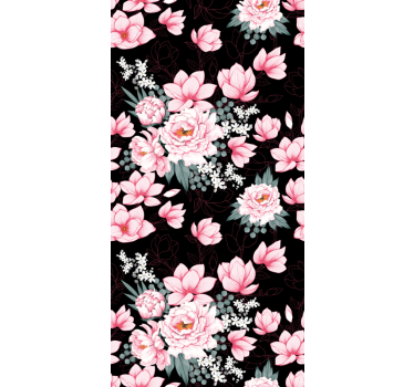 Magnolia plants window decal - TenStickers