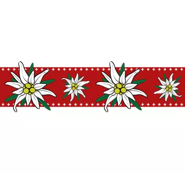 Edelweiss meadow border decal - TenStickers