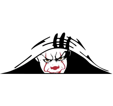 Clown watching Car Decal - TenStickers