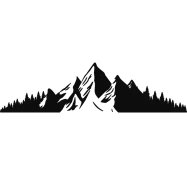 Mountains silhouette car sticker - TenStickers