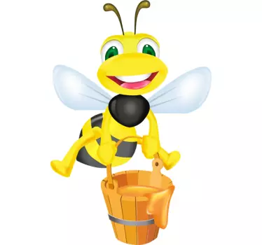 Honey Bee Laptop Sticker - TenStickers