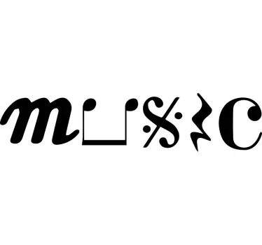 Music in symbols musical decal - TenStickers