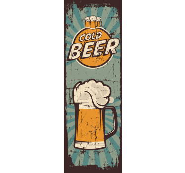 Beer mugs fridge sticker - TenStickers