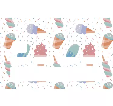Ice cream pattern credit card sticker - TenStickers