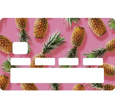 Pineapple pattern credit card sticker - TenStickers