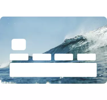 wave credit card sticker - TenStickers