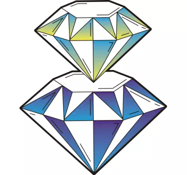 Laptop sticker geometric diamond design - TenStickers