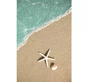Sea shell fridge sticker - TenStickers
