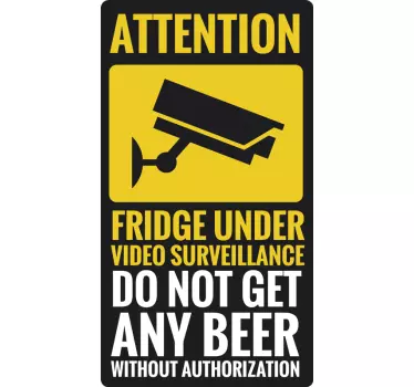 Under video surveillance fridge wrap - TenStickers