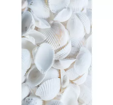 White shells fridge wrap - TenStickers