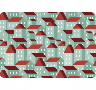 Colorful House Pattern laptop skin - TenStickers