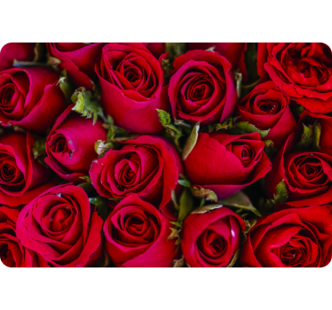 Red floral  laptop skin - TenStickers