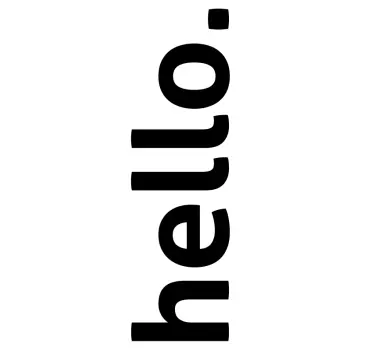 Hello word glass door sticker - TenStickers
