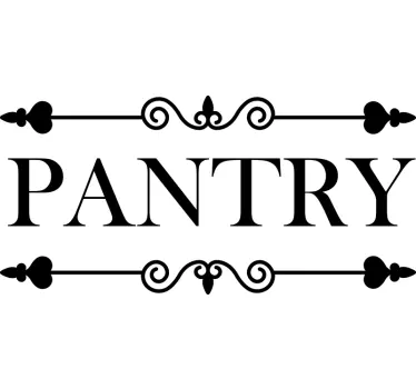 Pantry text sign door sticker - TenStickers