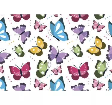 Colorful Butterfly Motif laptop skin - TenStickers