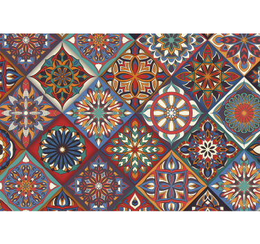Colorful Tile Patterns laptop skin - TenStickers