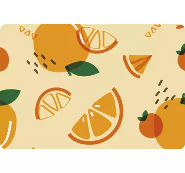 Fruity Orange Patterns laptop skin - TenStickers