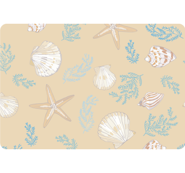 Laptop skin seashells and starfish design - TenStickers