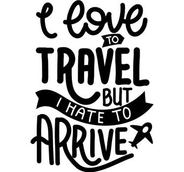 I LOVE TO TRAVEL laptop sticker - TenStickers