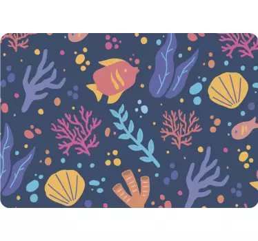 Colorful Marine Life laptop skin - TenStickers