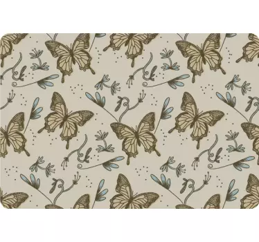 Laptop skin butterfly blossom design - TenStickers