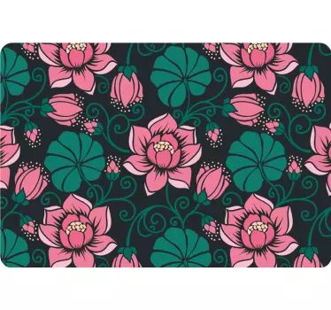 Laptop skin lotus floral design - TenStickers
