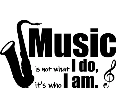 I am music wall decal - TenStickers