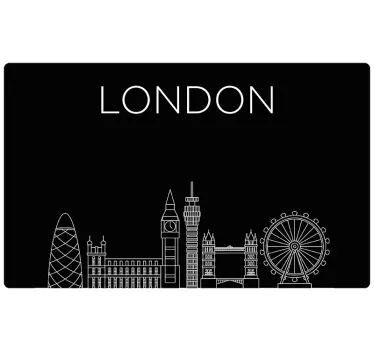 London on Laptop laptop skin decal - TenStickers