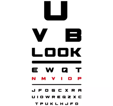Eye test vision chart health and beauty sticker - TenStickers